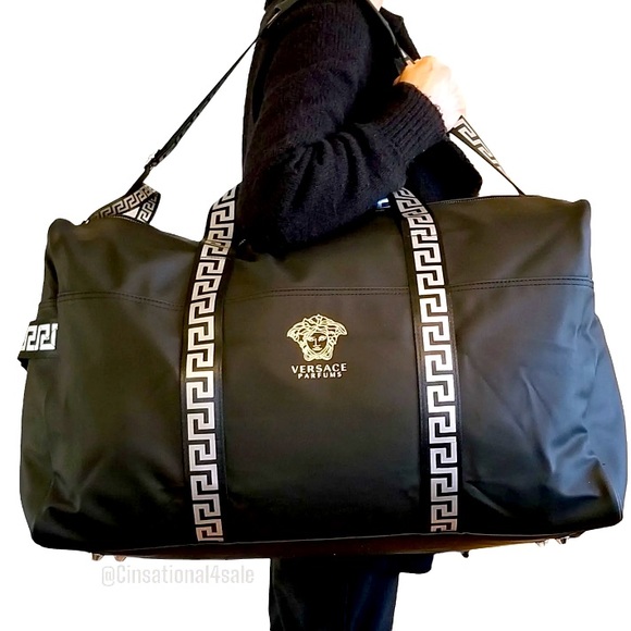 Versace Bags Versace Duffle 22width Weekender Overnight Medusa Logo